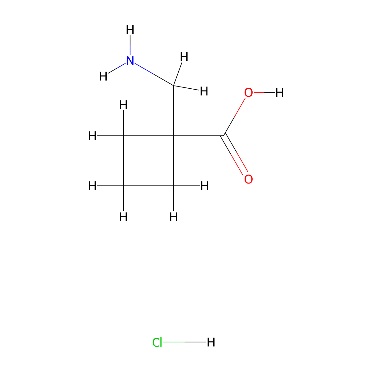 1-(Aminomethyl)cyclobutane-1-carboxylic acid hydrochloride molecular structure, CAS 1360547-44-9