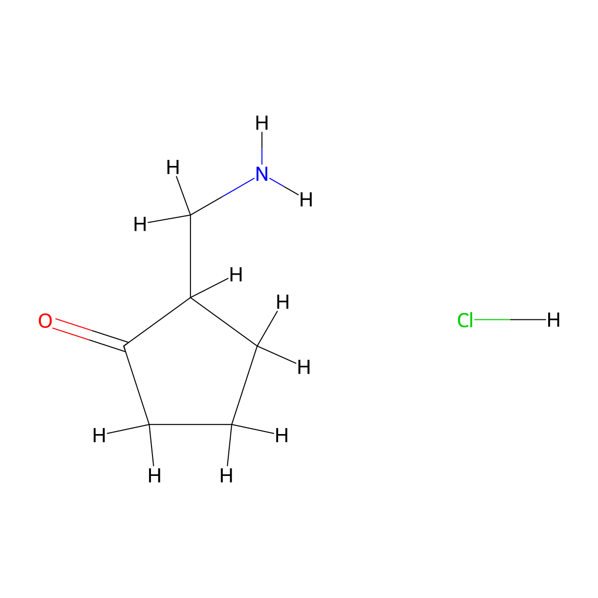 2-(Aminomethyl)cyclopentan-1-one hydrochloride molecular structure, CAS 1360547-45-0