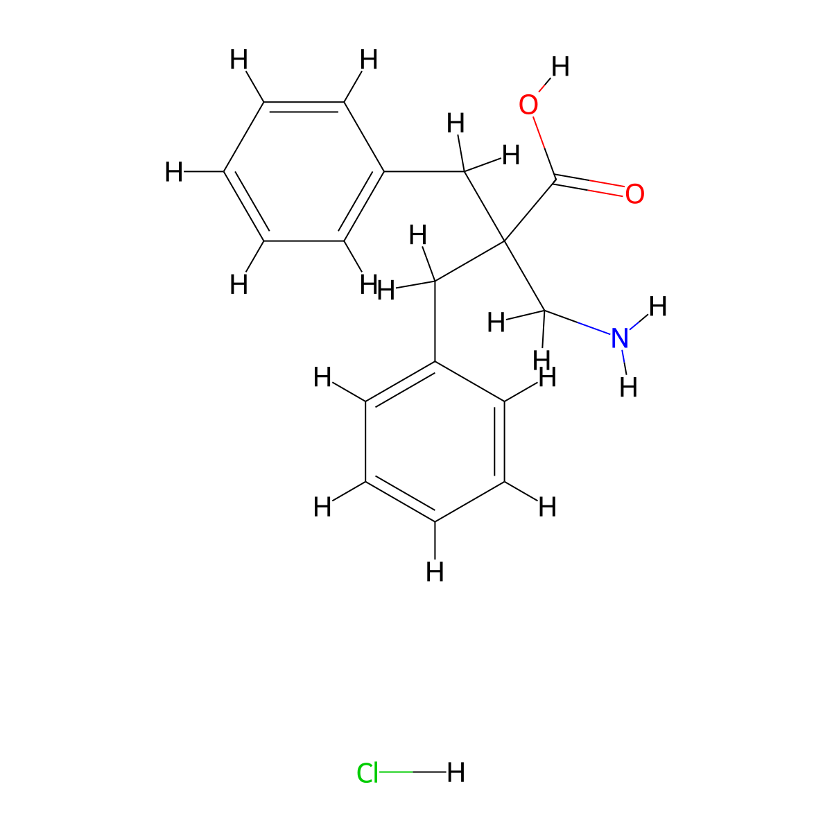 3-Amino-2,2-dibenzyl-propionic acid hydrochloride molecular structure, CAS 1360547-52-9