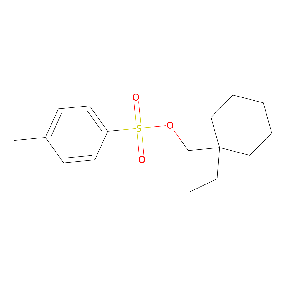 (1-Ethylcyclohexyl)methyl 4-methylbenzene-1-sulfonate molecular structure, CAS 1360568-79-1