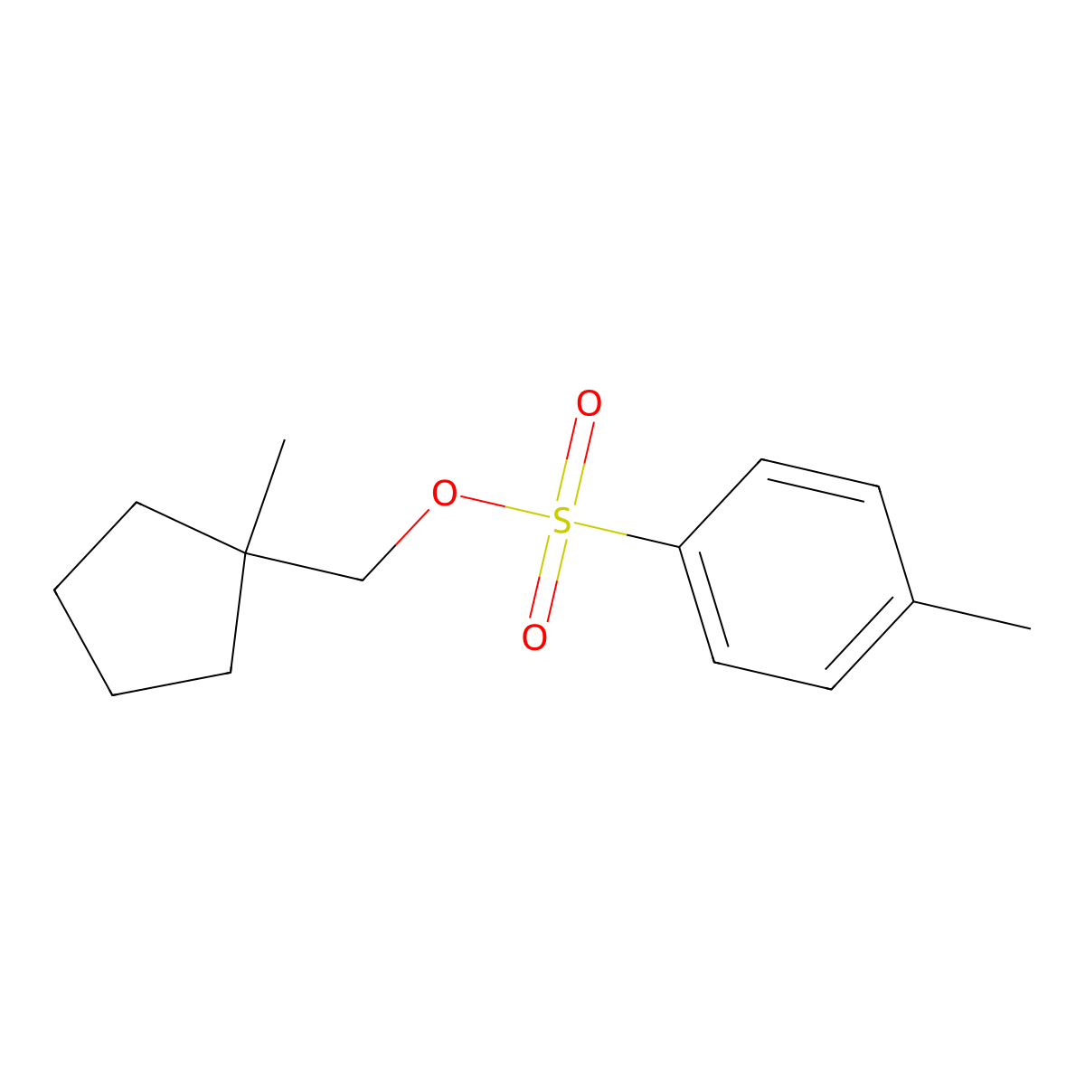 (1-Methylcyclopentyl)methyl 4-methylbenzene-1-sulfonate molecular structure, CAS 1360568-96-2