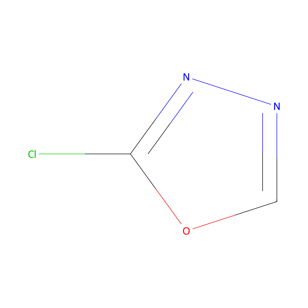 2-Chloro-1,3,4-oxadiazole molecular structure, CAS 1360573-42-7