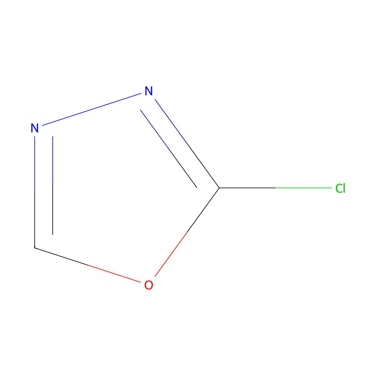 2-Chloro-1,3,4-oxadiazole molecular structure, CAS 1360573-42-7