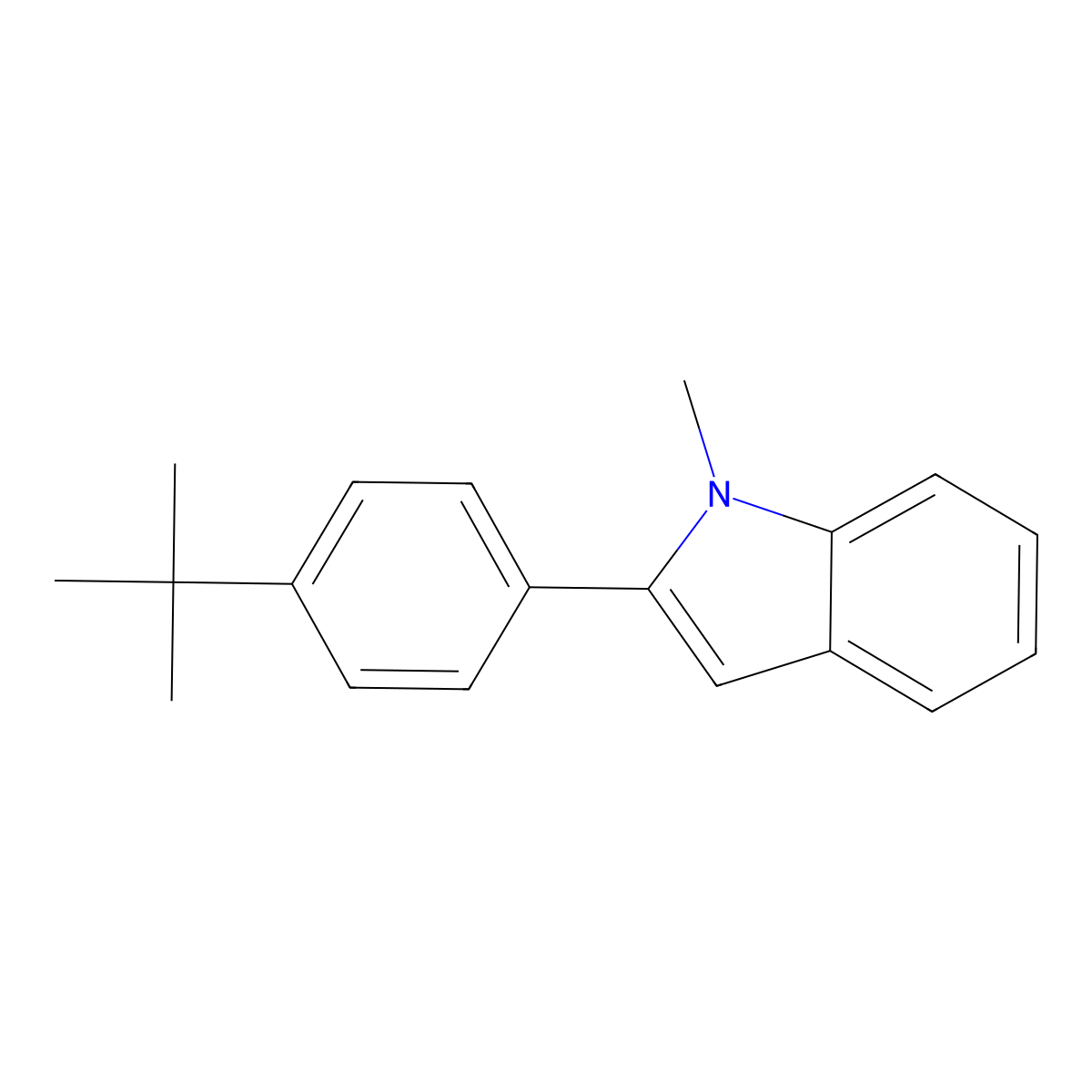 2-[4-(tert-Butyl)phenyl]-1-methylindole molecular structure, CAS 1360599-23-0