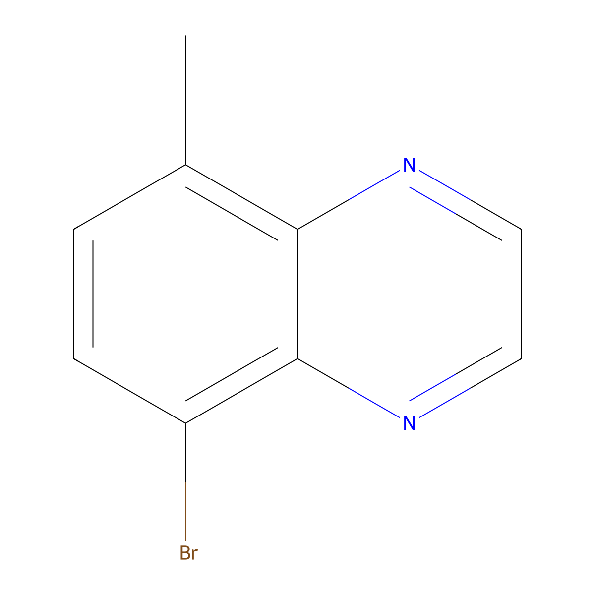 5-Bromo-8-methylquinoxaline molecular structure, CAS 1360599-43-4