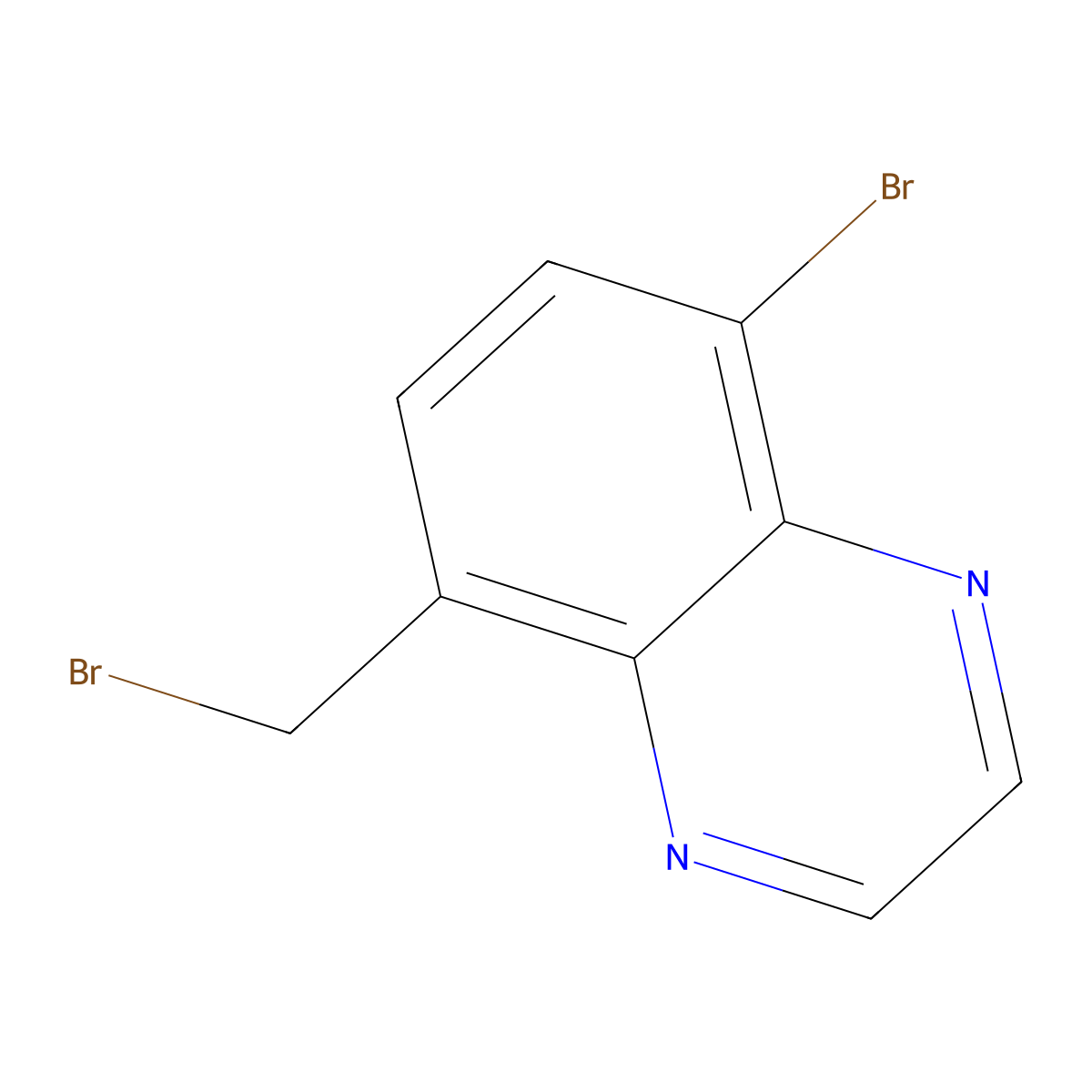 5-Bromo-8-(bromomethyl)quinoxaline molecular structure, CAS 1360599-45-6