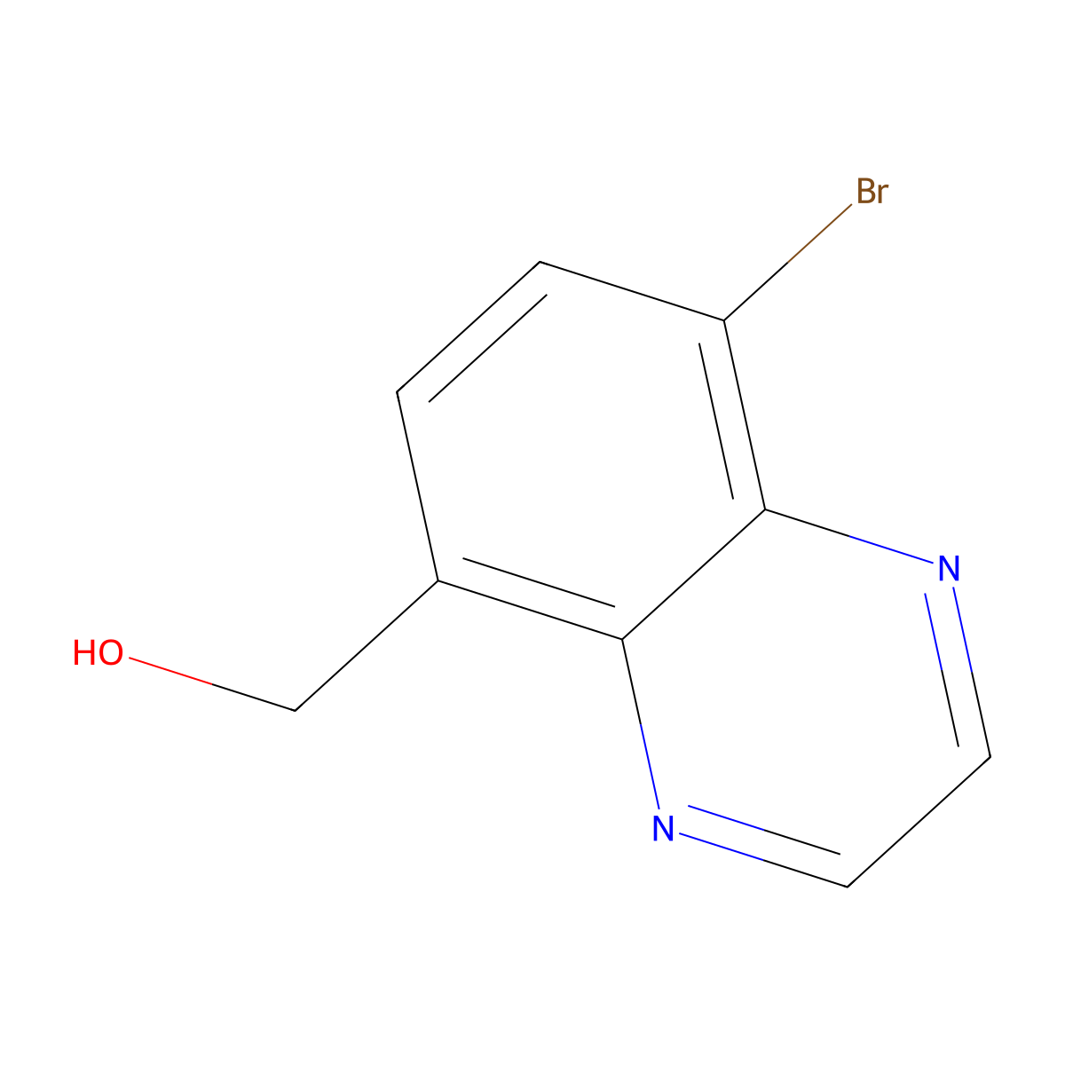 (8-Bromoquinoxalin-5-yl)methanol molecular structure, CAS 1360599-49-0