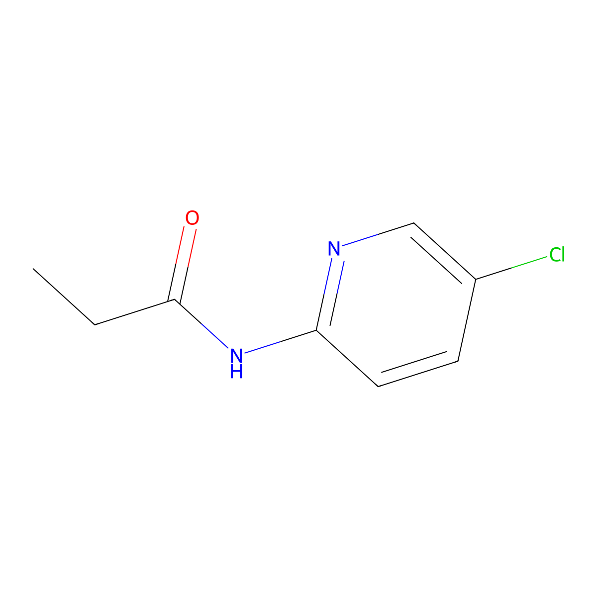 N-(5-chloropyridin-2-yl)propanamide molecular structure, CAS 13606-92-3