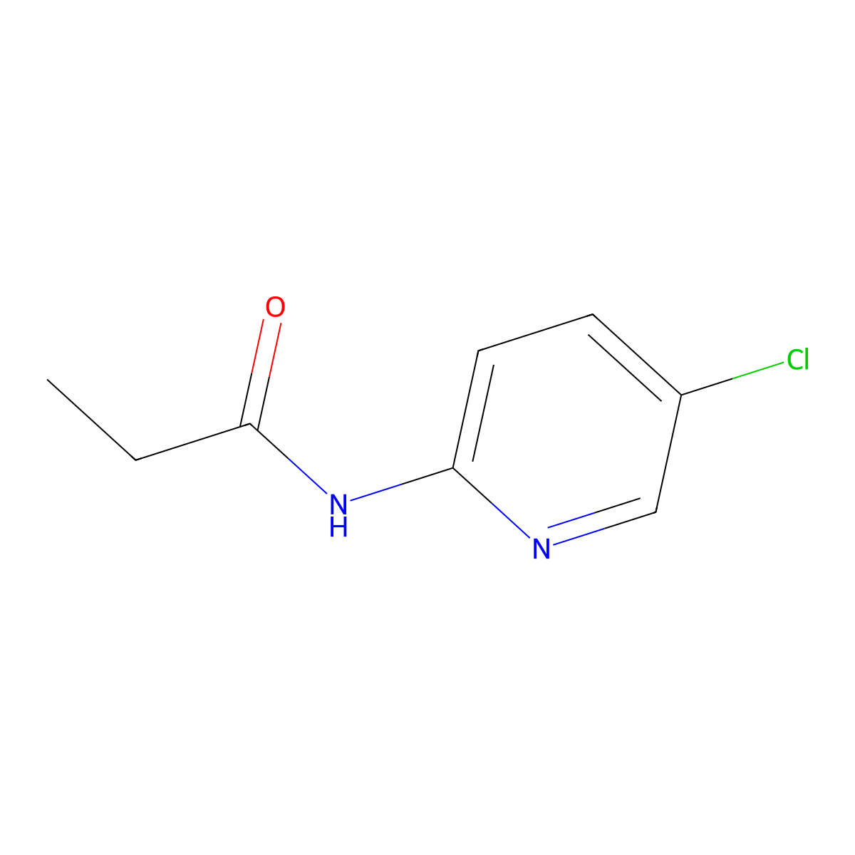N-(5-chloropyridin-2-yl)propanamide molecular structure, CAS 13606-92-3