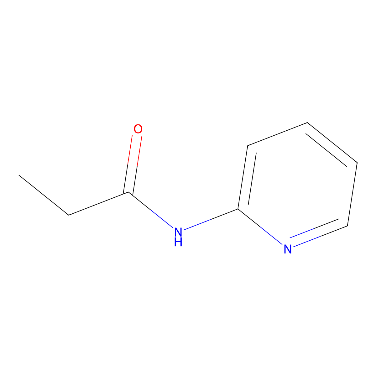N-2-Pyridinylpropanamide molecular structure, CAS 13606-94-5