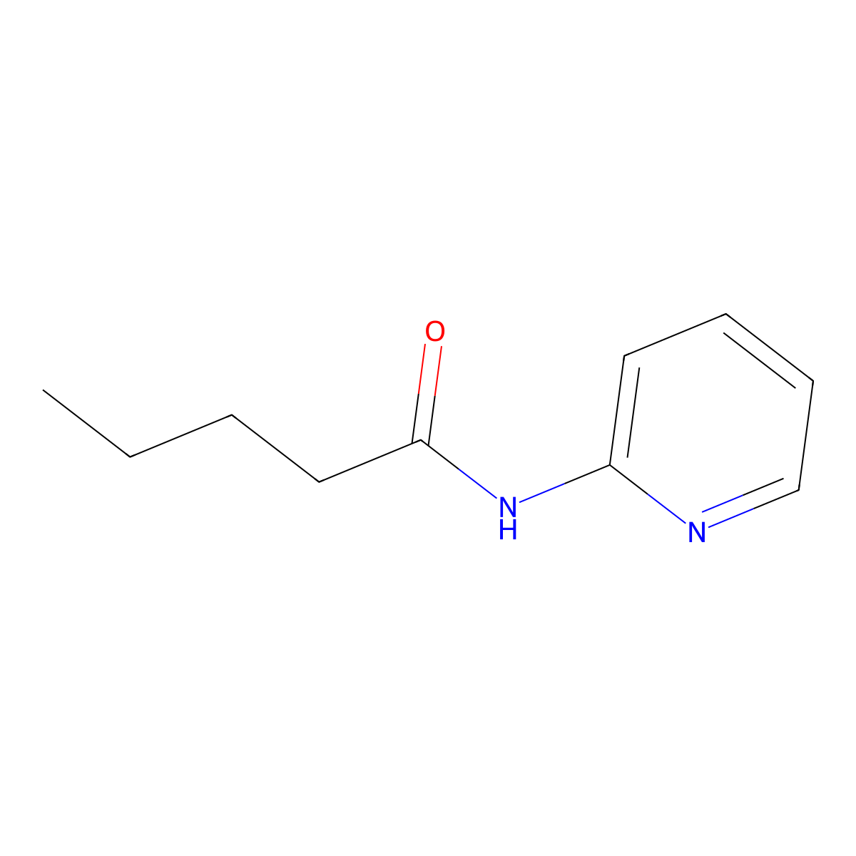 N-(2-pyridinyl)pentanamide molecular structure, CAS 13606-96-7
