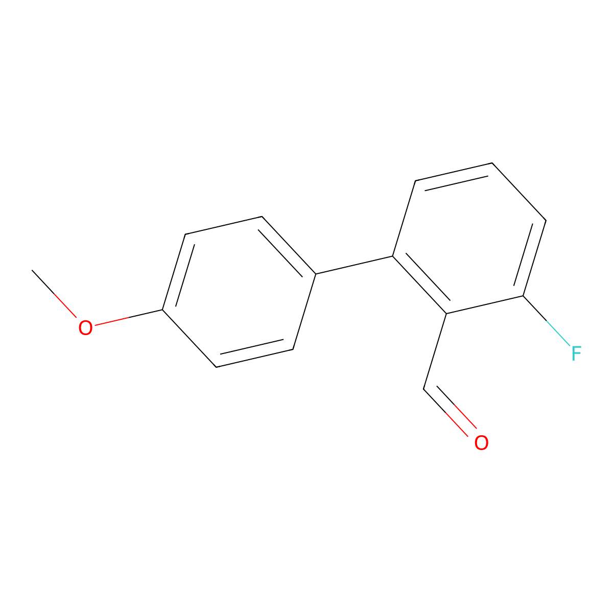 2-Fluoro-6-(4-methoxyphenyl)benzaldehyde molecular structure, CAS 1360607-30-2