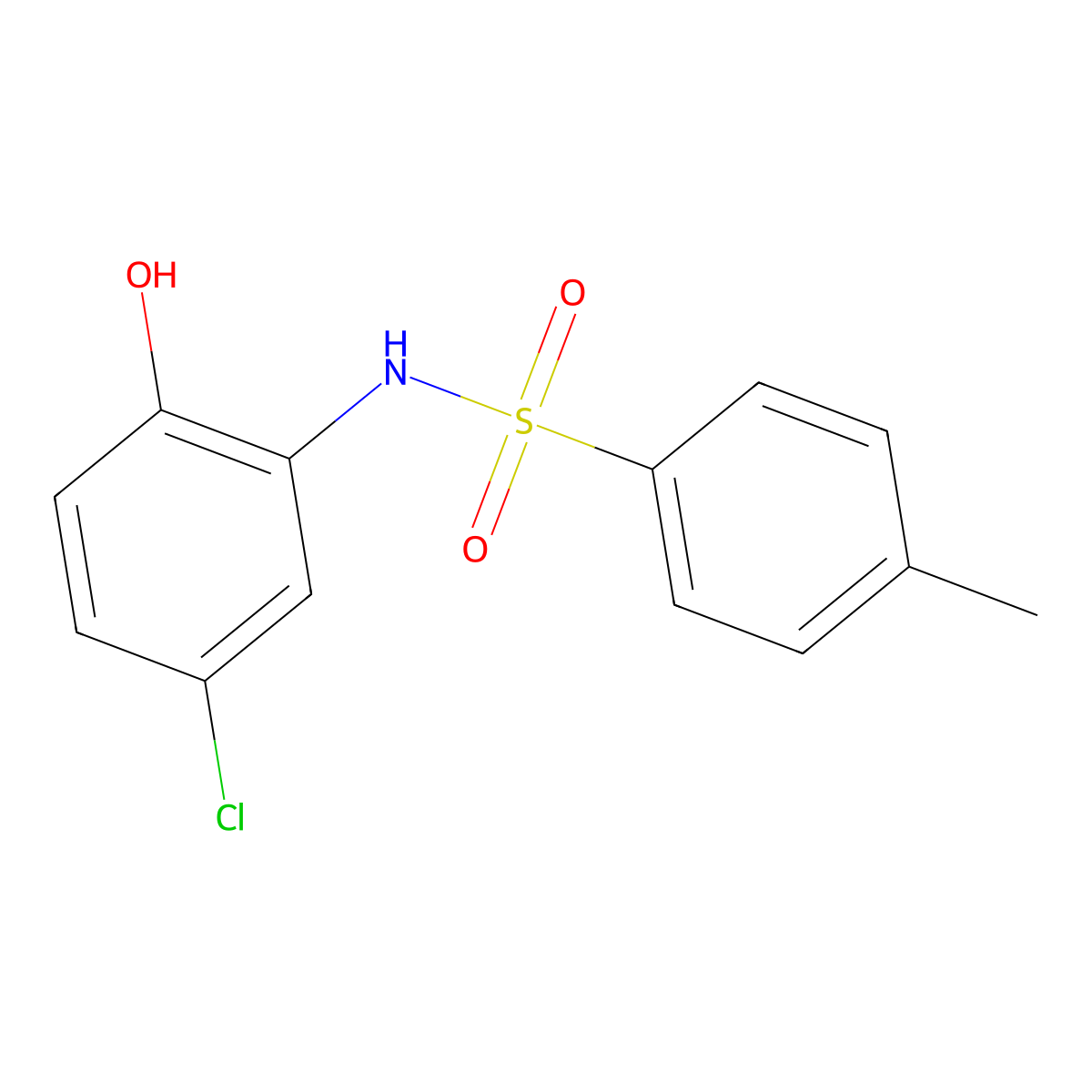 N-(5-chloro-2-hydroxyphenyl)-4-methylbenzene-1-sulfonamide molecular structure, CAS 136061-90-0