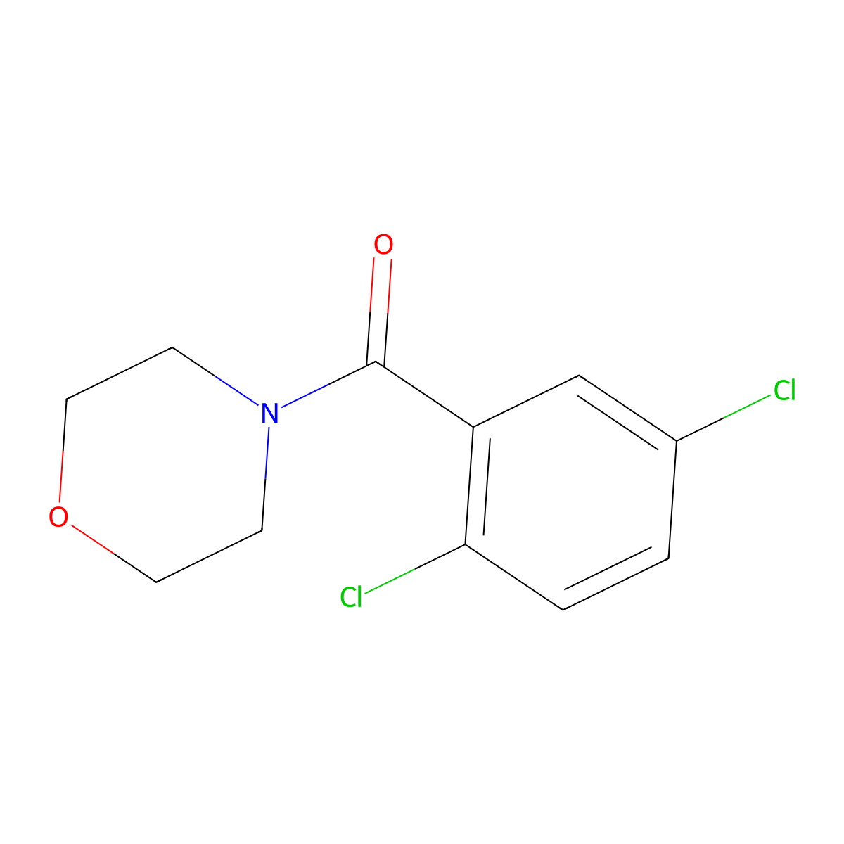 (2,5-Dichlorophenyl)(morpholino)methanone molecular structure, CAS 136065-10-6