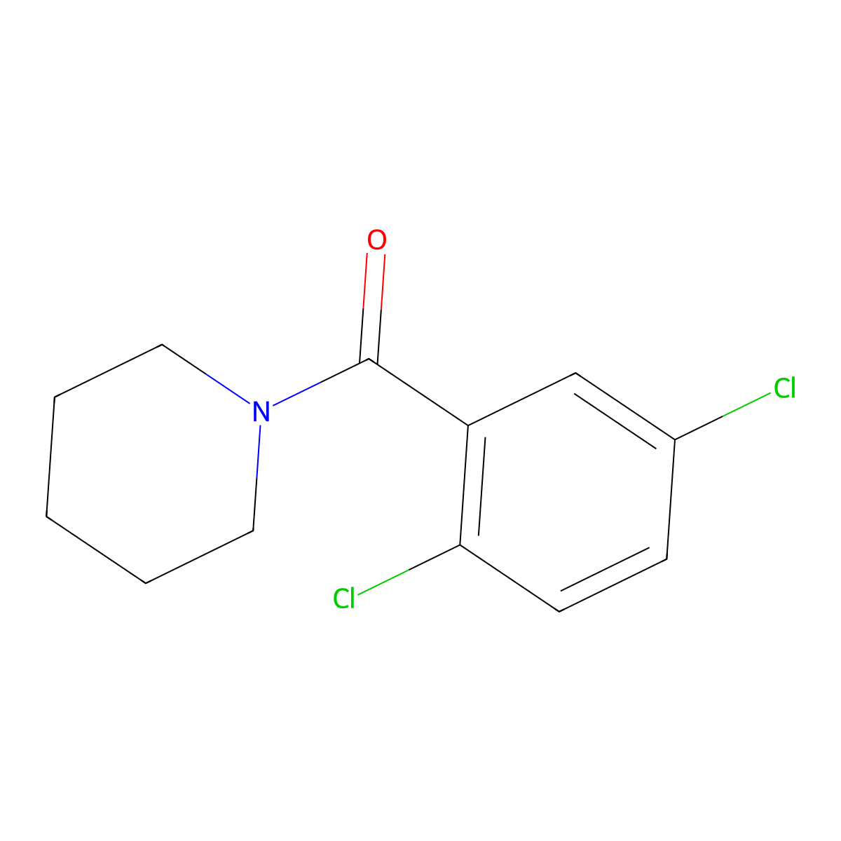 2,5-Dichlorobenzoylpiperidine molecular structure, CAS 136065-12-8