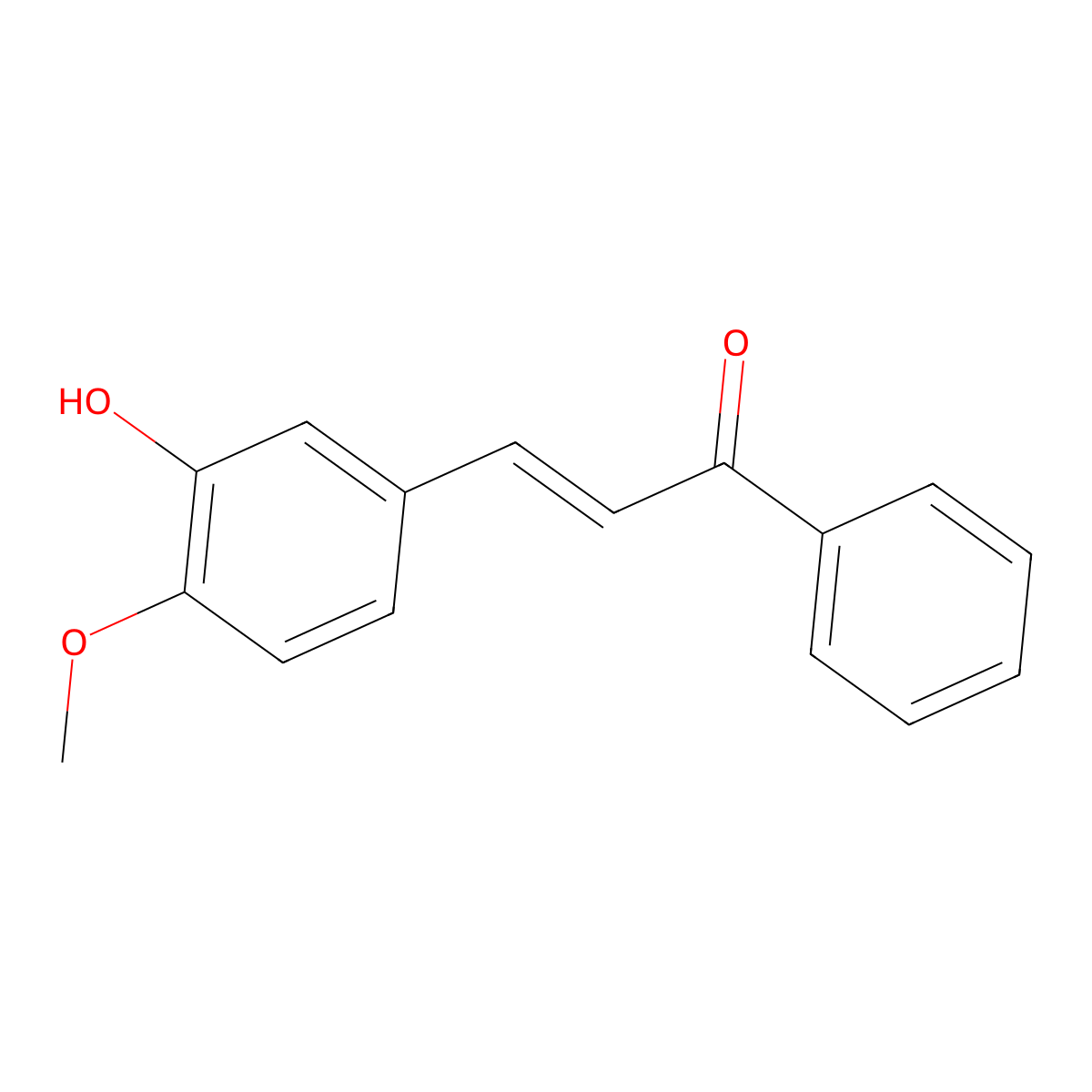 (E)-3-Hydroxy-4-methoxychalcone molecular structure, CAS 136068-44-5
