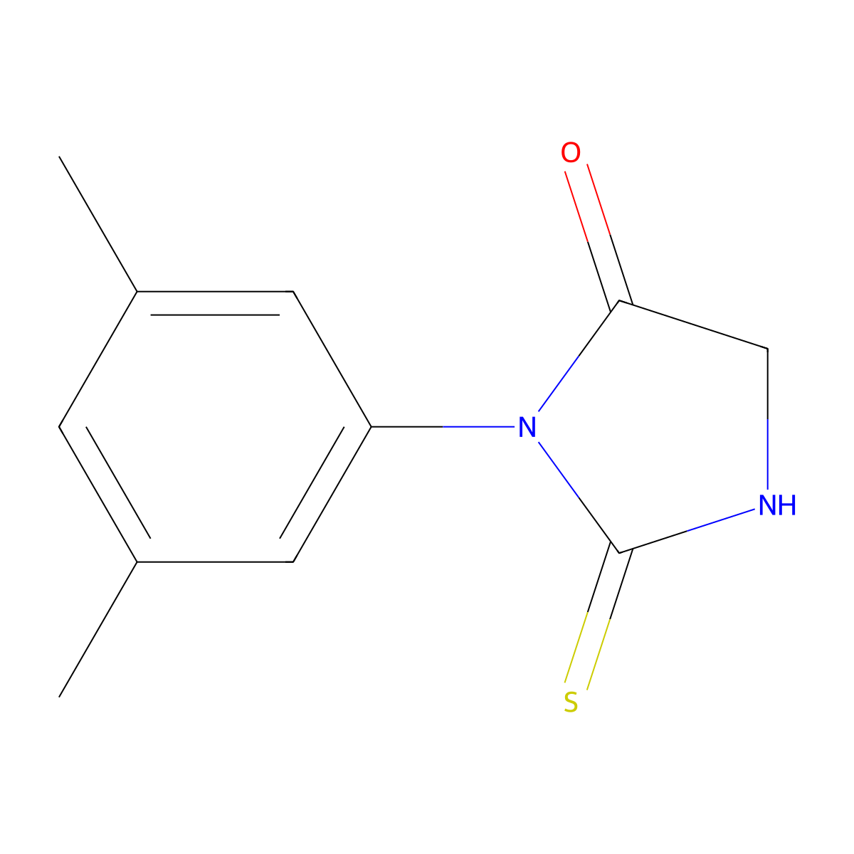 3-(3,5-Dimethylphenyl)-2-sulfanylideneimidazolidin-4-one molecular structure, CAS 136068-53-6