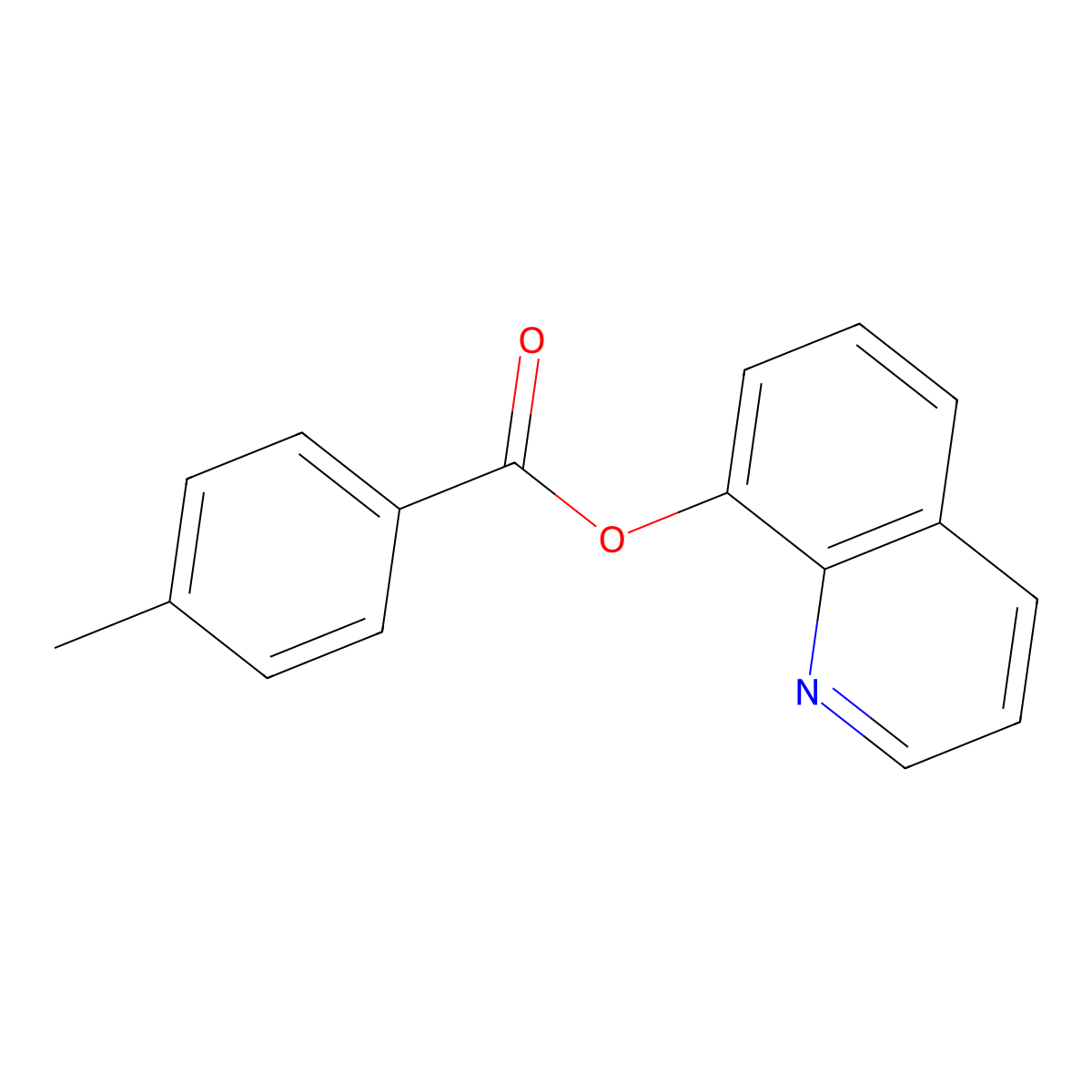 Quinolin-8-yl 4-methylbenzoate molecular structure, CAS 13607-27-7