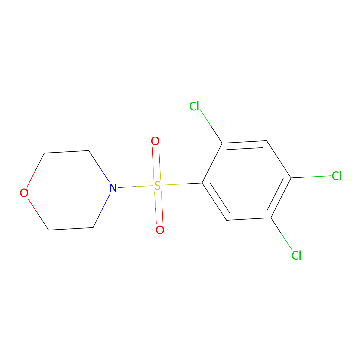 4-[(2,4,5-Trichlorophenyl)sulfonyl]morpholine molecular structure, CAS 13607-32-4