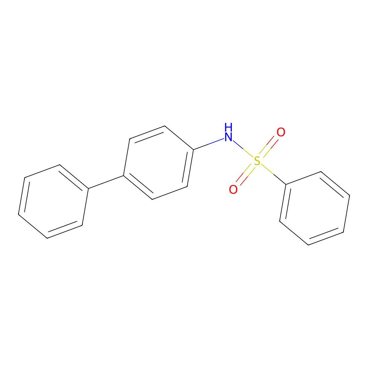 Benzenesulfonamide, N-4-biphenylyl- molecular structure, CAS 13607-48-2