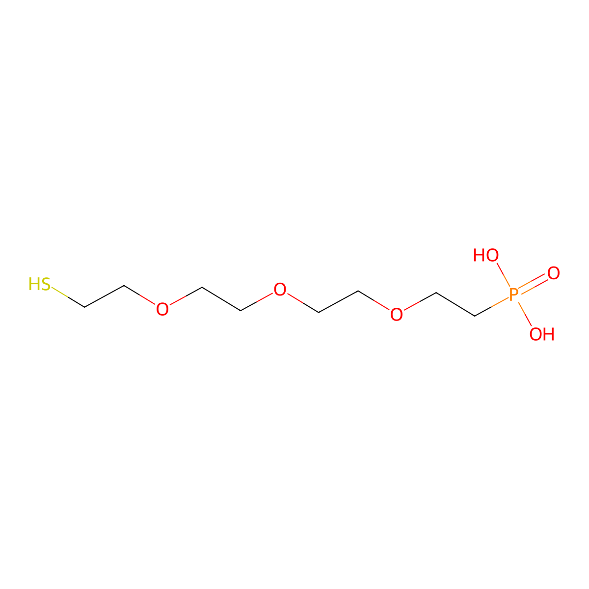 Thiol-PEG3-phosphonic acid molecular structure, CAS 1360716-36-4