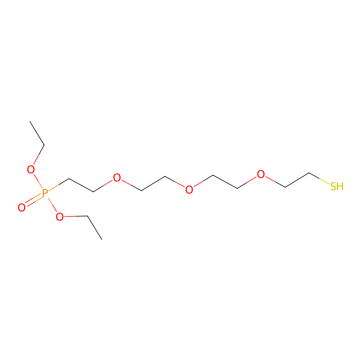 Thiol-PEG3-phosphonic acid ethyl ester molecular structure, CAS 1360716-43-3