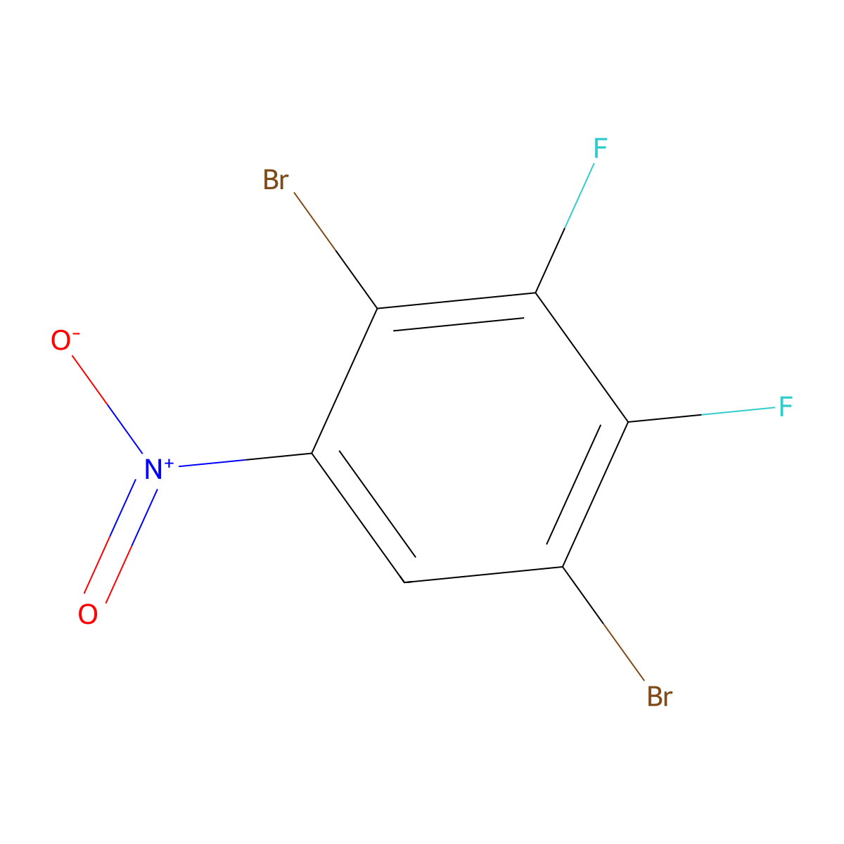 1,4-Dibromo-2,3-difluoro-5-nitrobenzene molecular structure, CAS 1360726-52-8