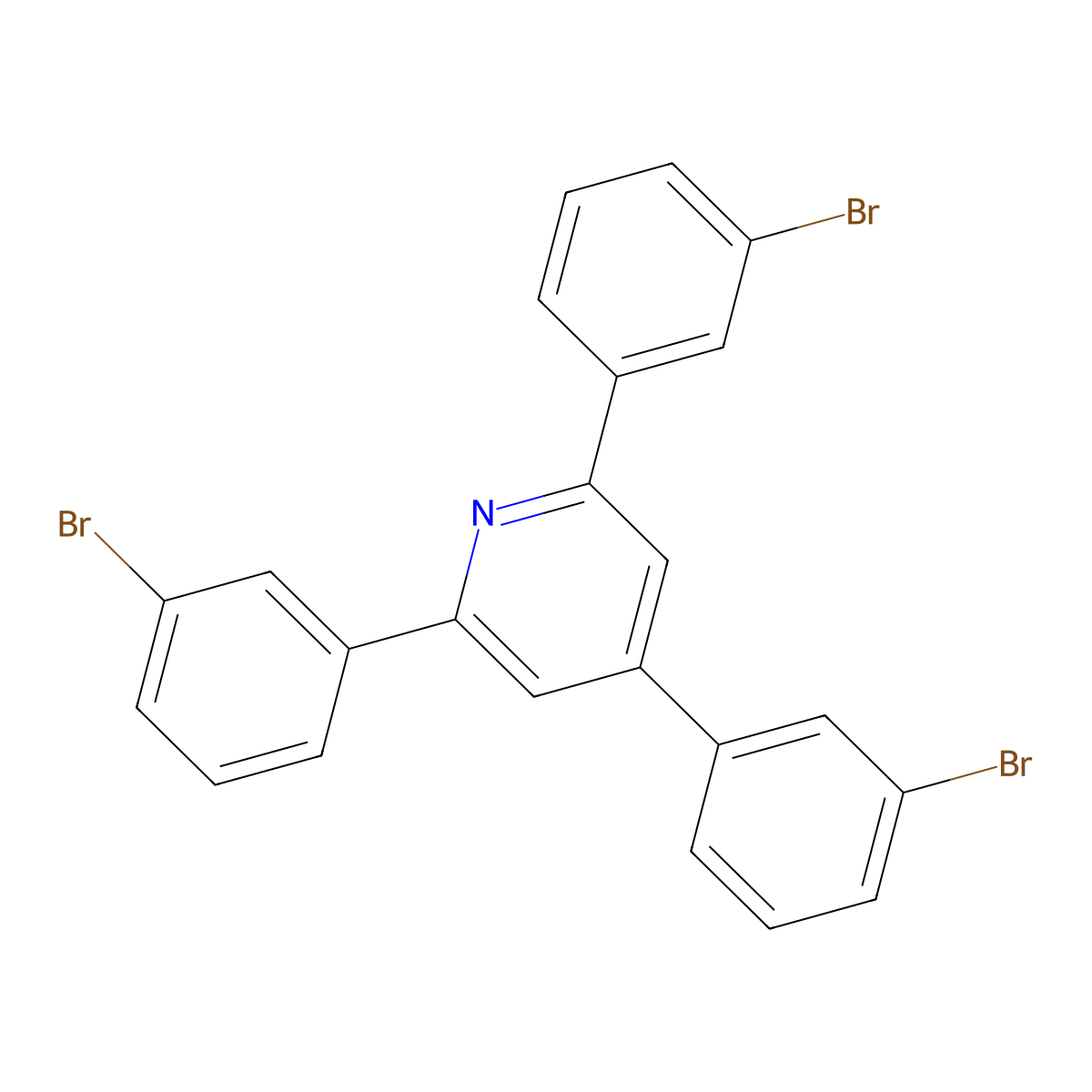 2,4,6-Tris(3-bromophenyl)pyridine molecular structure, CAS 1360743-16-3