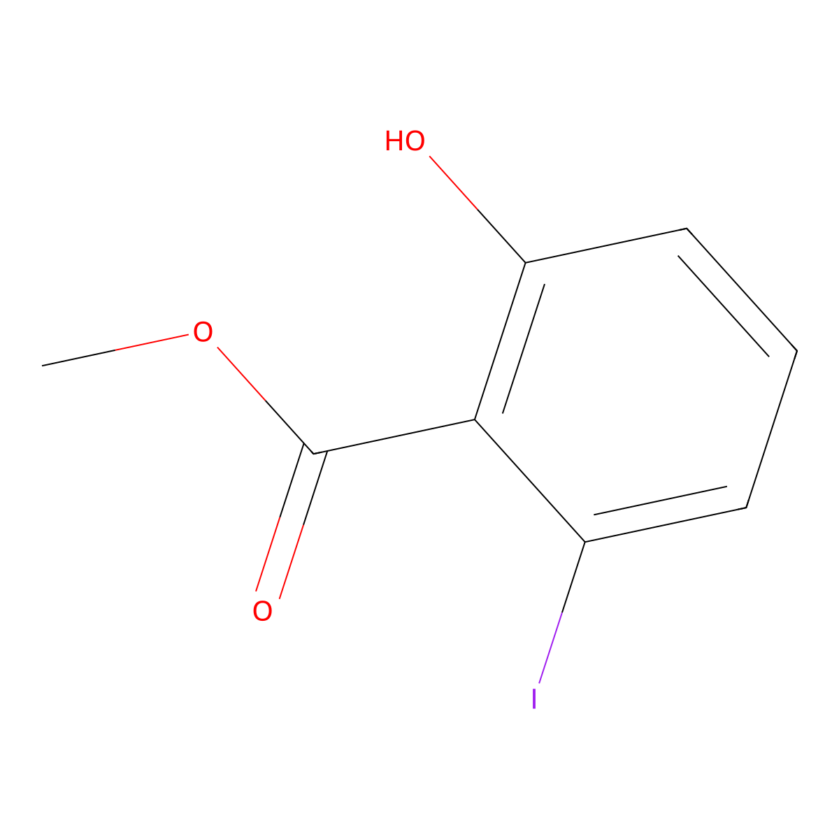 Methyl 2-hydroxy-6-iodobenzoate molecular structure, CAS 1360789-53-2