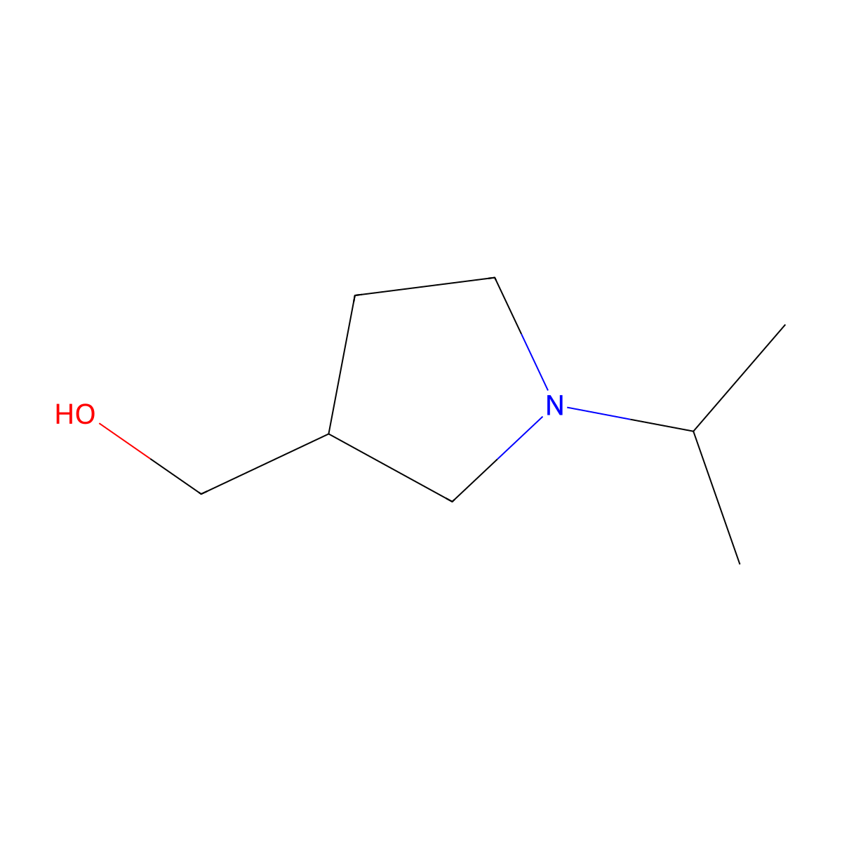 [(3R)-1-(propan-2-yl)pyrrolidin-3-yl]methanol molecular structure, CAS 1360799-83-2