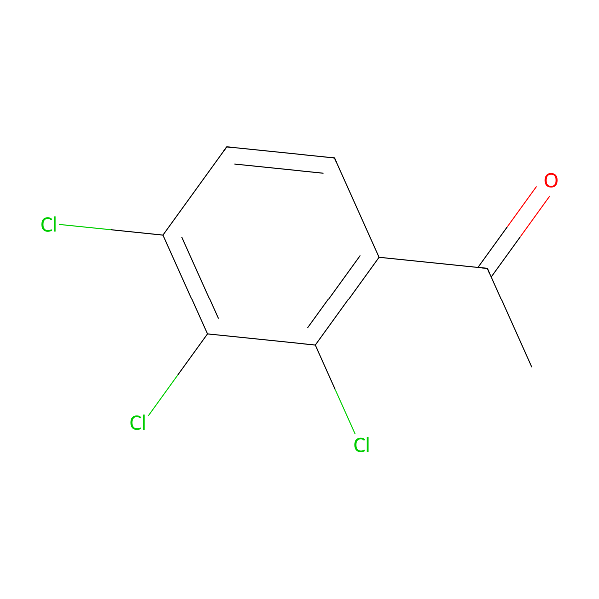 2',3',4'-Trichloroacetophenone molecular structure, CAS 13608-87-2