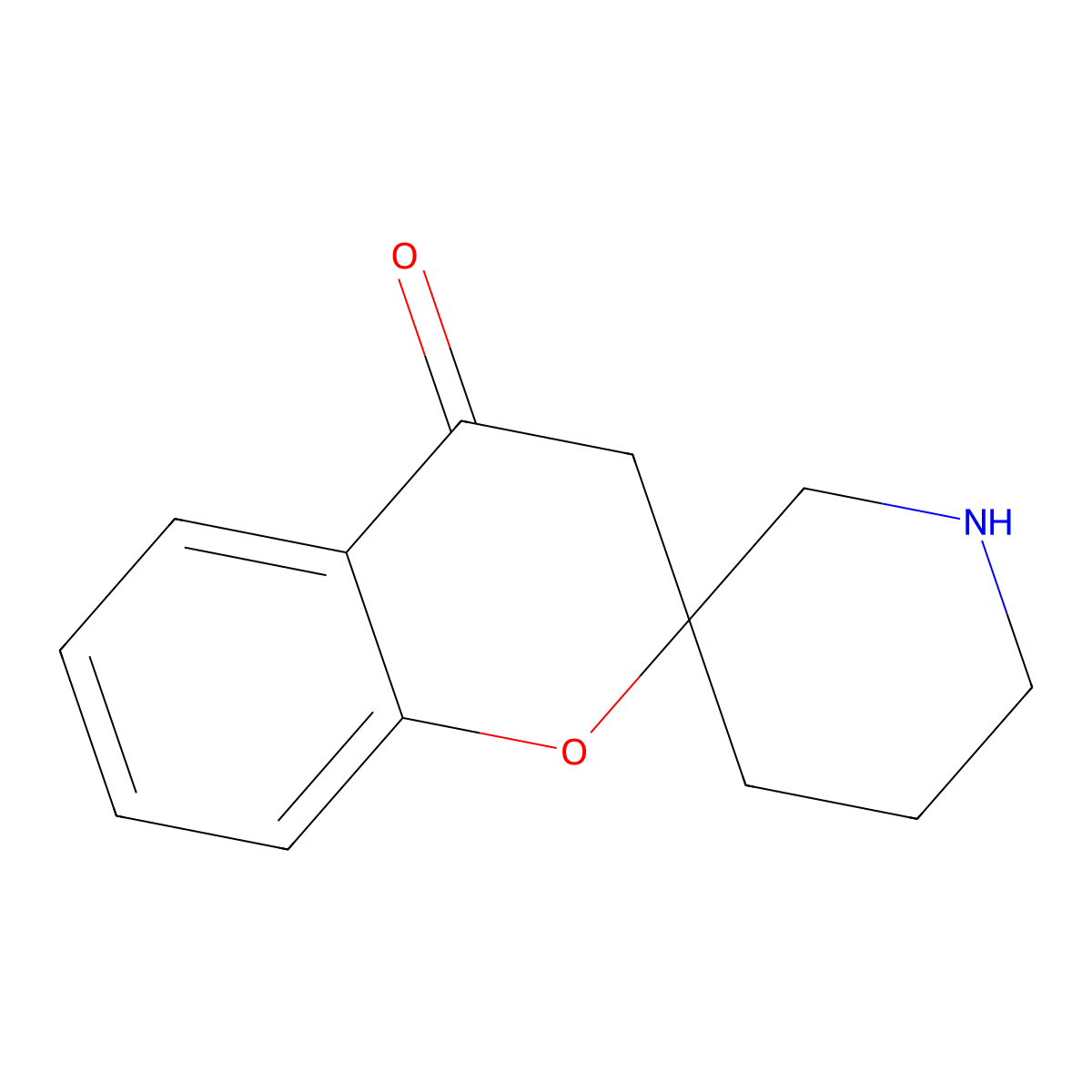 3,4-Dihydrospiro[1-benzopyran-2,3'-piperidine]-4-one molecular structure, CAS 136080-42-7