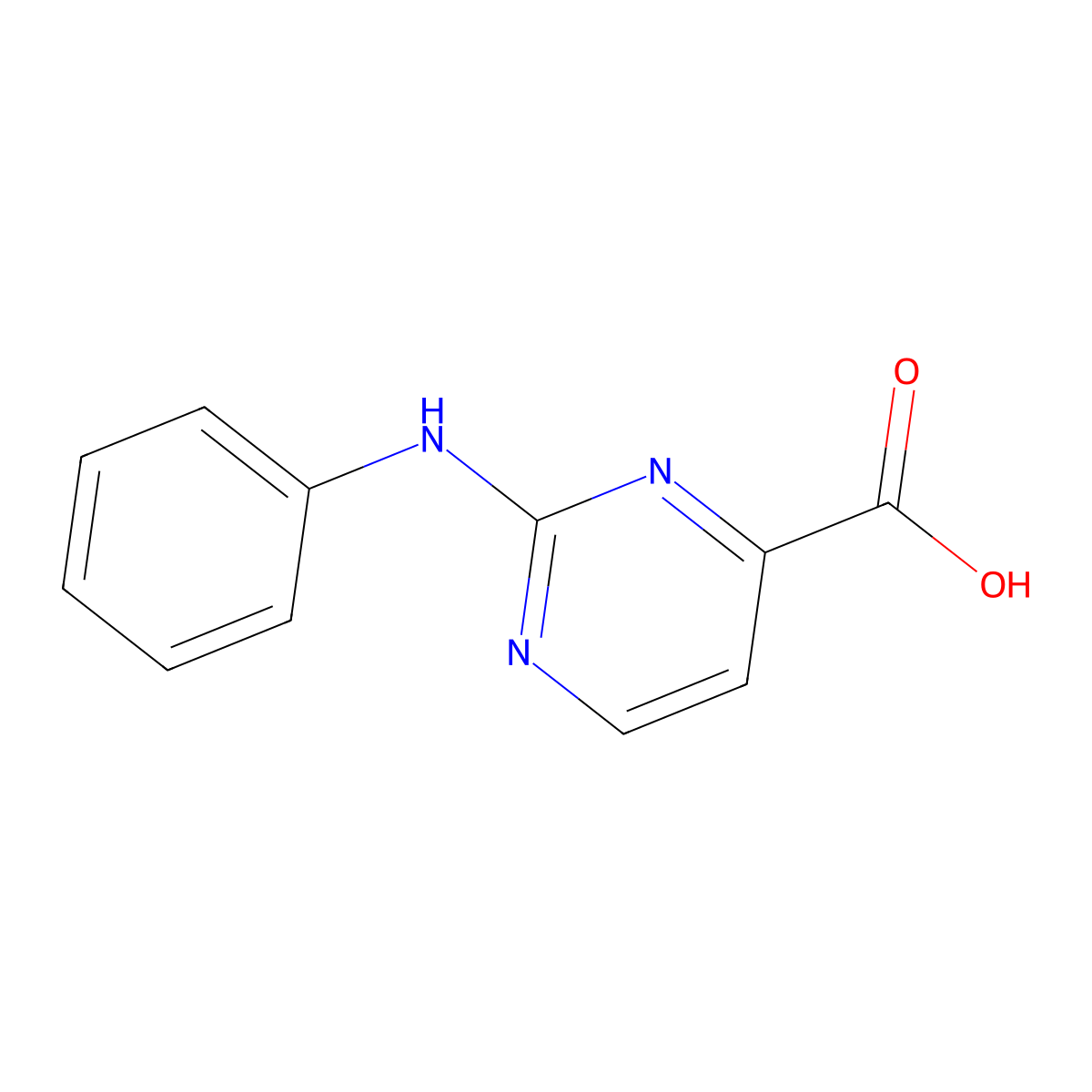 2-(Phenylamino)pyrimidine-4-carboxylic acid molecular structure, CAS 1360802-78-3