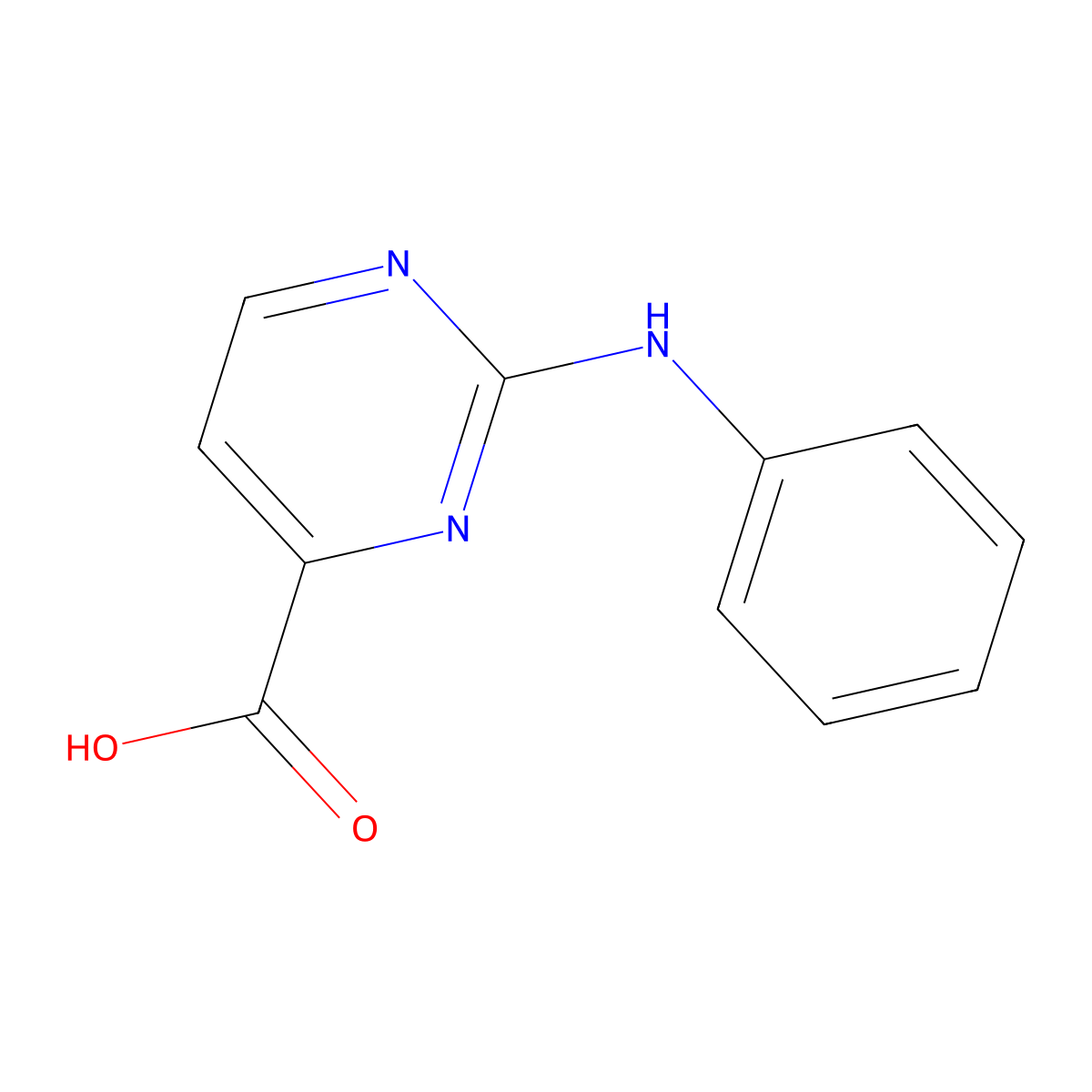 2-(Phenylamino)pyrimidine-4-carboxylic acid molecular structure, CAS 1360802-78-3