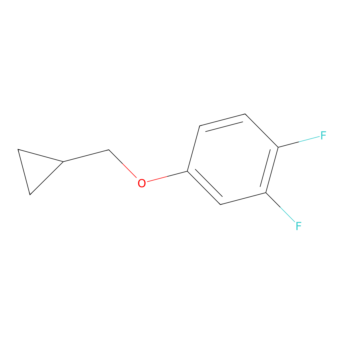 4-(Cyclopropylmethoxy)-1,2-difluorobenzene molecular structure, CAS 1360807-56-2