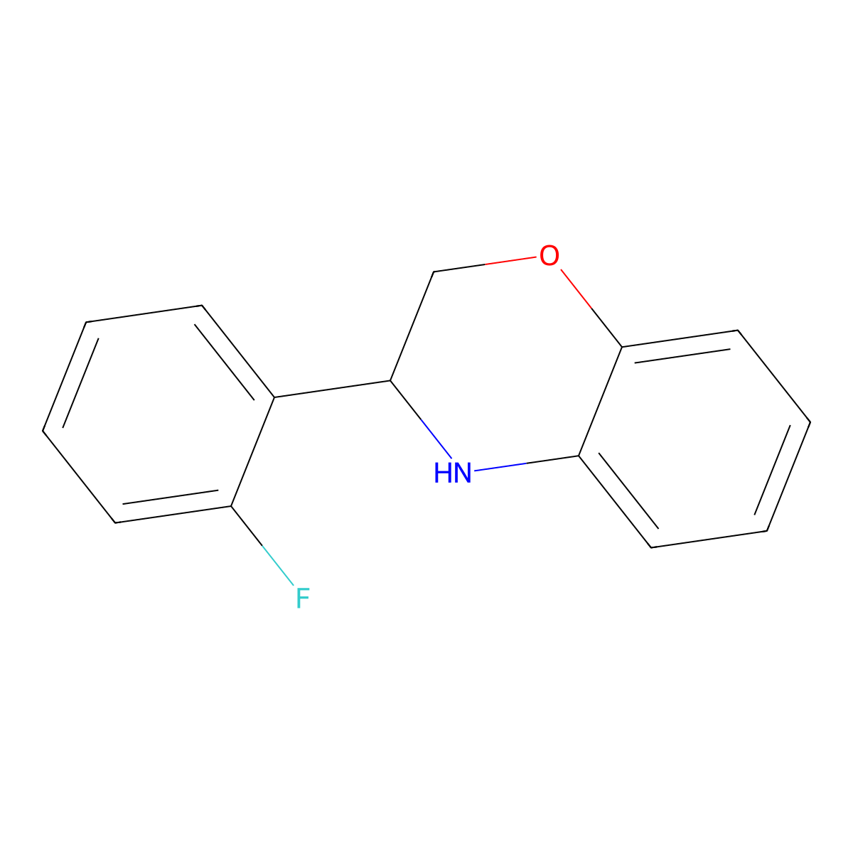 3-(2-Fluorophenyl)-3,4-dihydro-2H-benzo[b][1,4]oxazine molecular structure, CAS 1360820-21-8