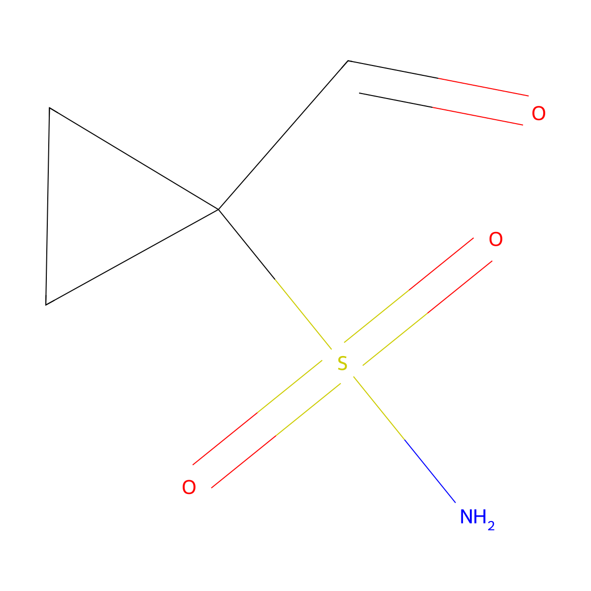 1-Formylcyclopropane-1-sulfonamide molecular structure, CAS 1360828-78-9