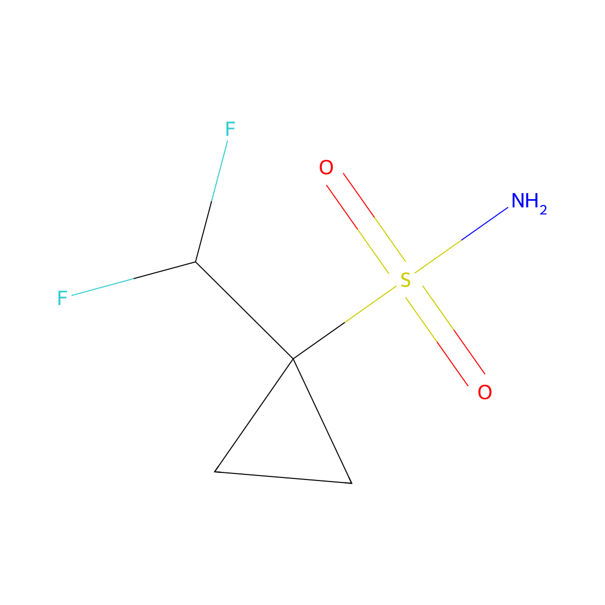1-(Difluoromethyl)cyclopropanesulfonamide molecular structure, CAS 1360828-86-9
