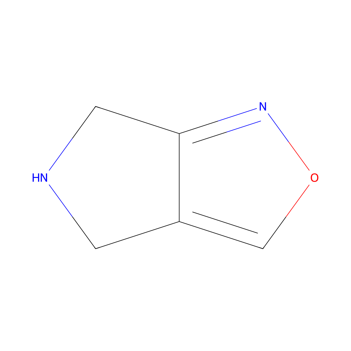 4H,5H,6H-pyrrolo[3,4-c][1,2]oxazole molecular structure, CAS 1360830-71-2