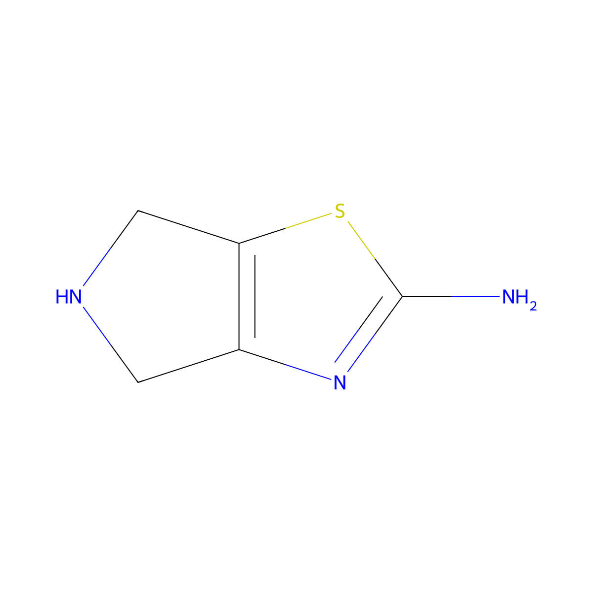 5,6-Dihydro-4H-pyrrolo[3,4-d]thiazol-2-amine molecular structure, CAS 1360831-19-1