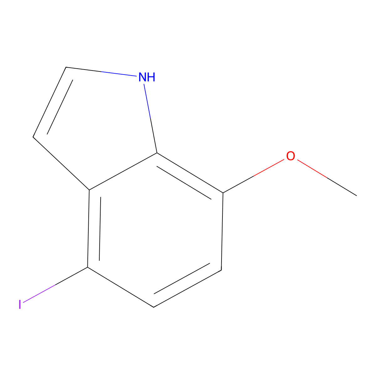 4-Iodo-7-methoxy-1H-indole molecular structure, CAS 1360883-25-5