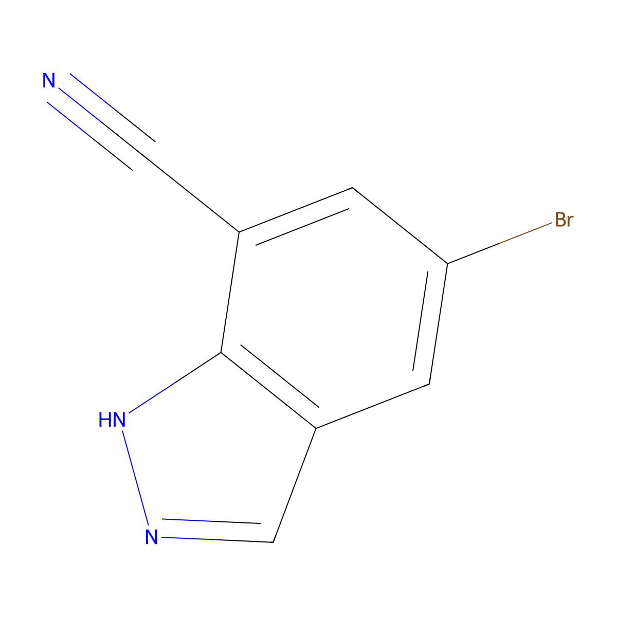 5-bromo-1H-indazole-7-carbonitrile molecular structure, CAS 1360884-94-1