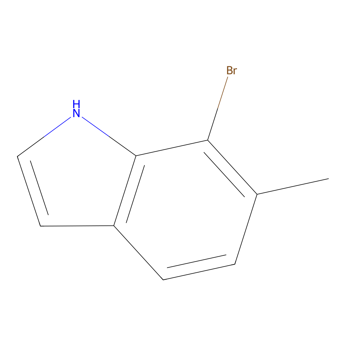7-bromo-6-methyl-1H-indole molecular structure, CAS 1360885-93-3