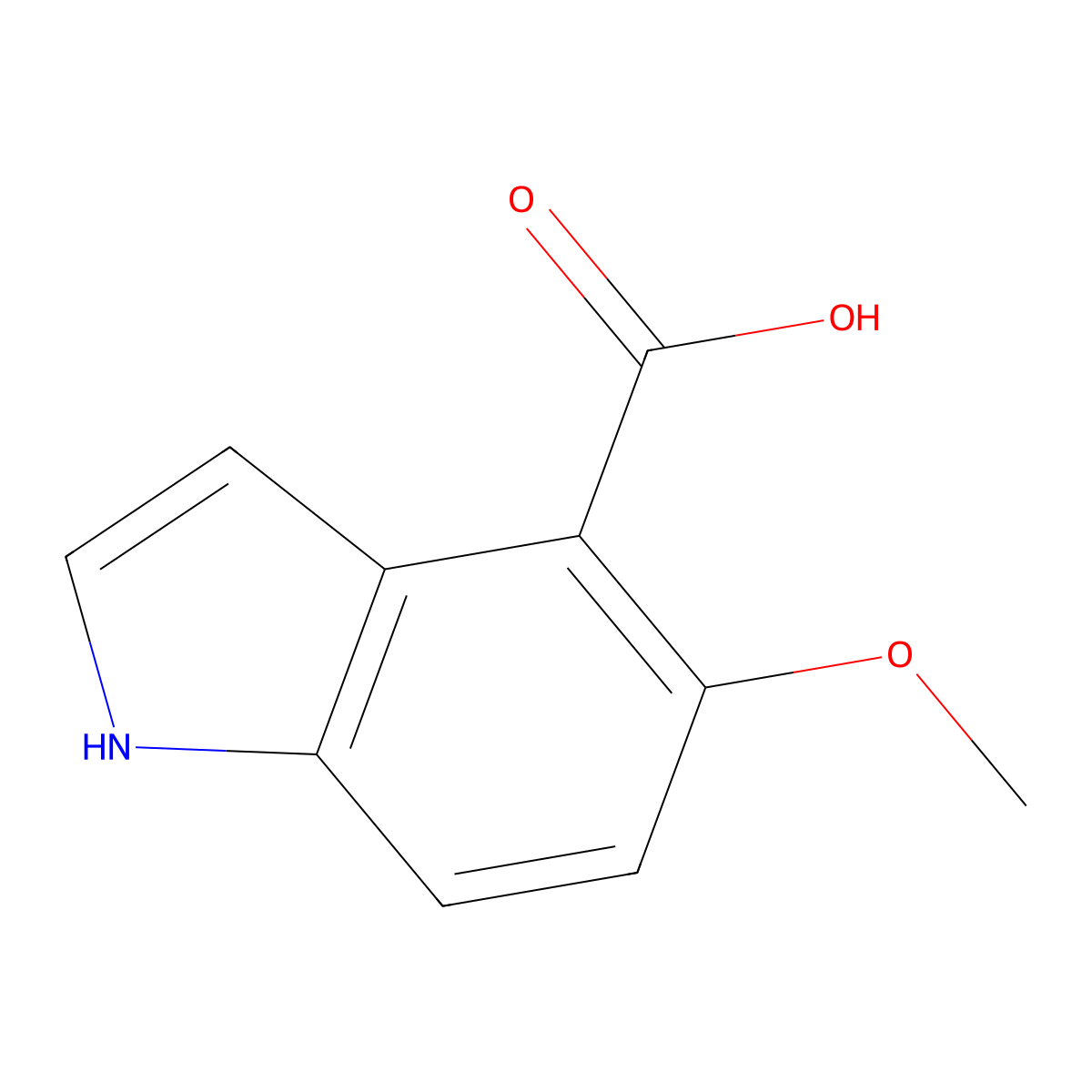 5-Methoxy-1H-indole-4-carboxylic acid molecular structure, CAS 1360886-14-1