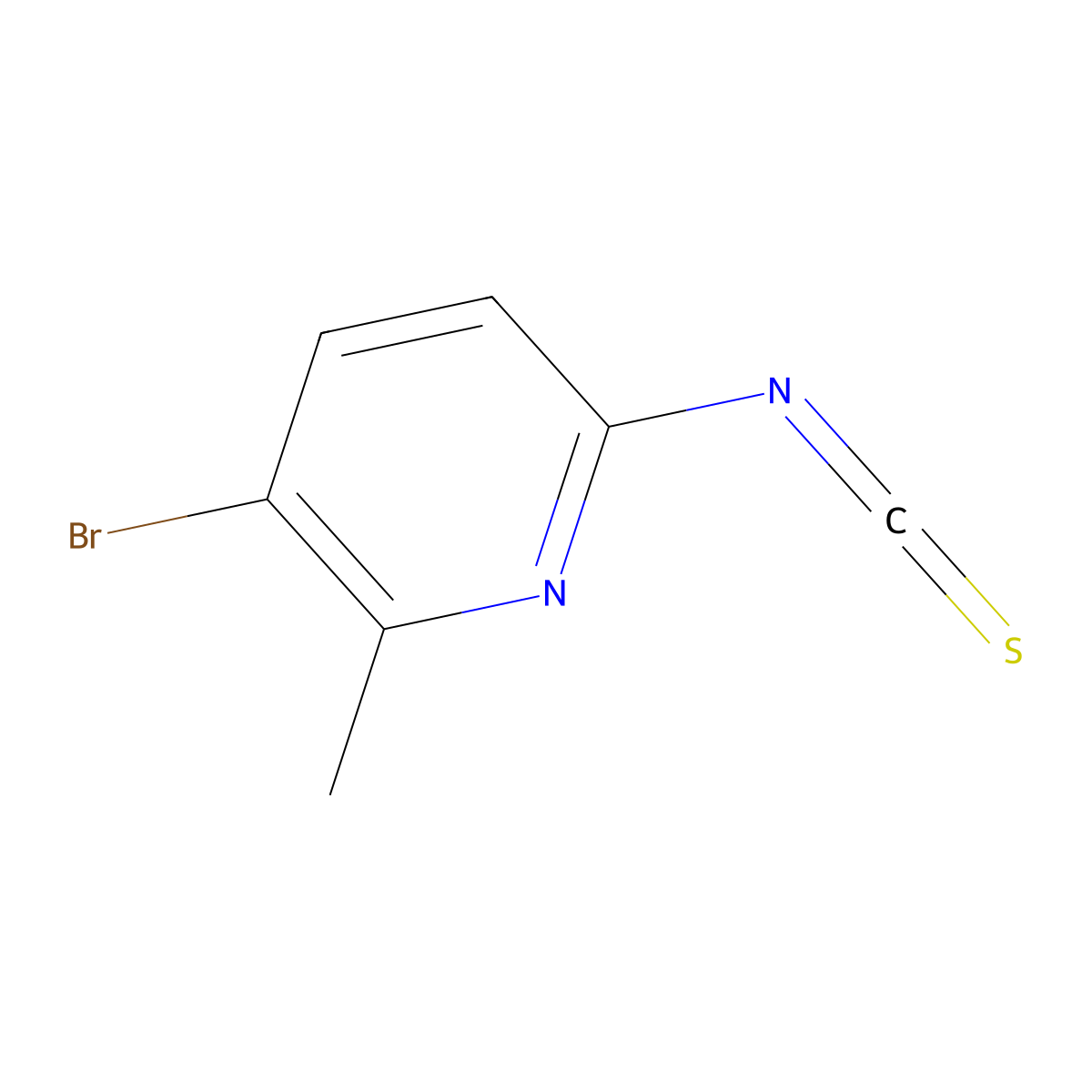 3-Bromo-6-isothiocyanato-2-methylpyridine molecular structure, CAS 1360886-59-4