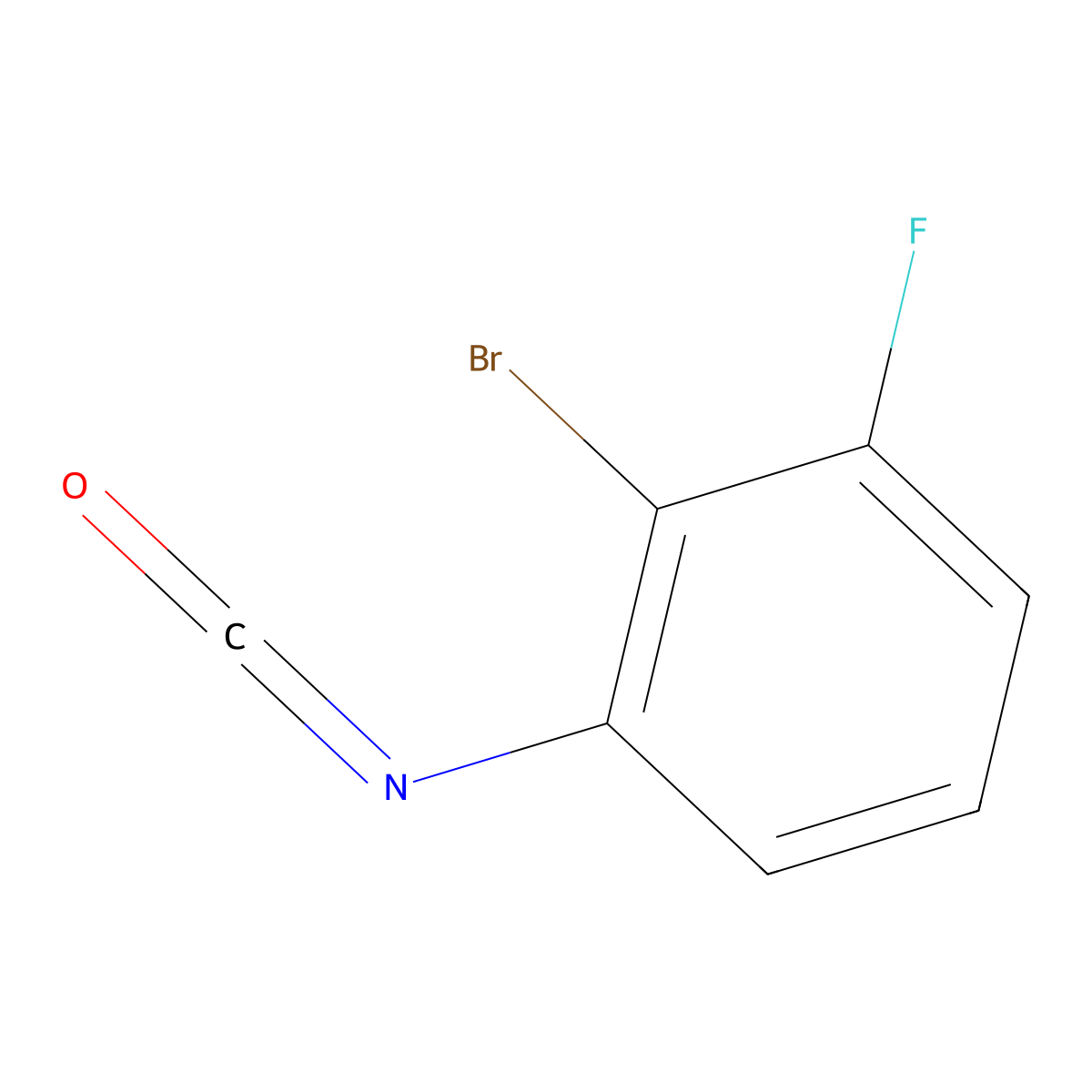 2-Bromo-3-fluorophenylisocyanate molecular structure, CAS 1360887-95-1