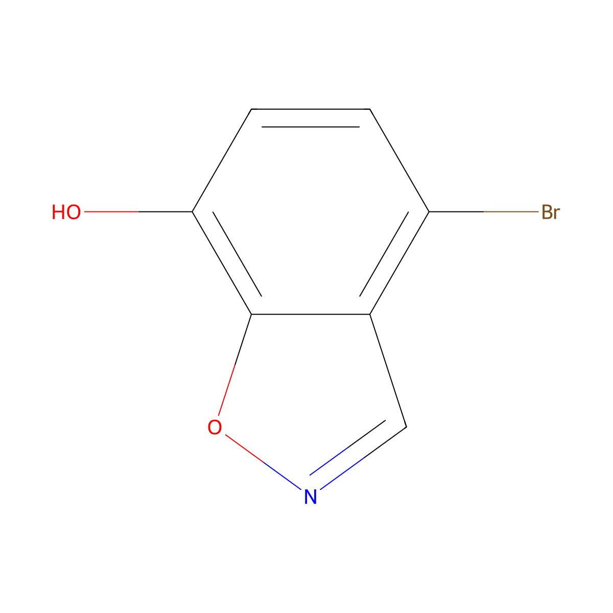 4-Bromo-1,2-benzoxazol-7-ol molecular structure, CAS 1360890-32-9