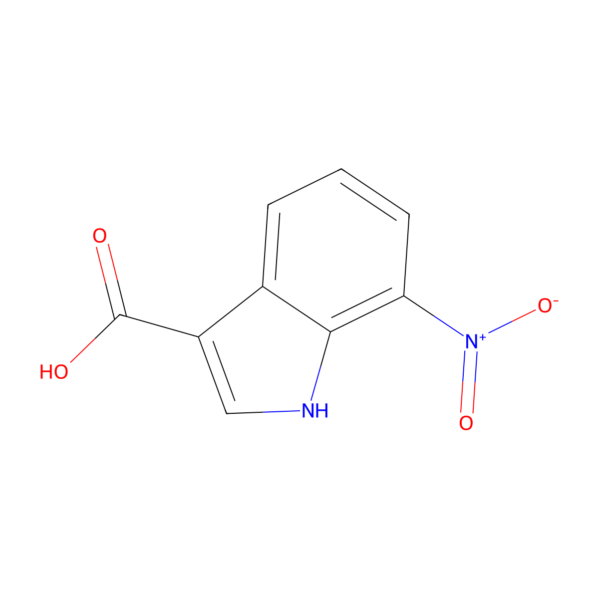7-Nitro-1h-indole-3-carboxylic acid molecular structure, CAS 1360891-19-5