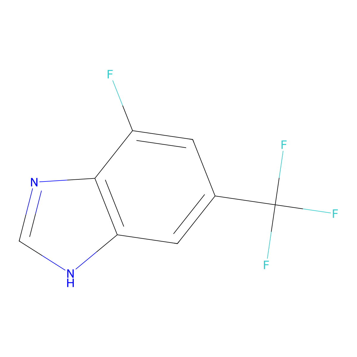 4-Fluoro-6-(trifluoromethyl)-1H-benzimidazole molecular structure, CAS 1360891-34-4
