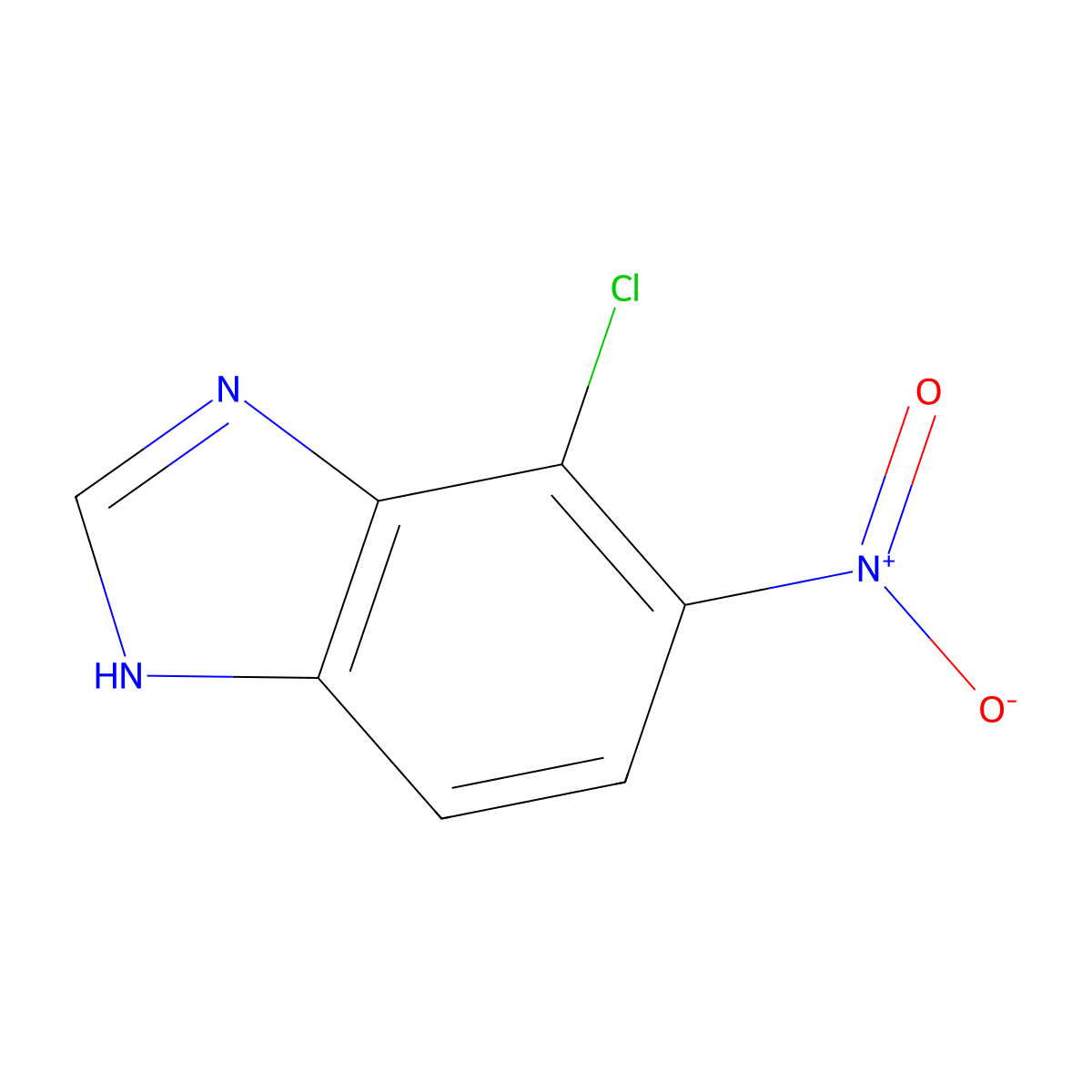 4-Chloro-5-nitrobenzimidazole molecular structure, CAS 1360891-62-8